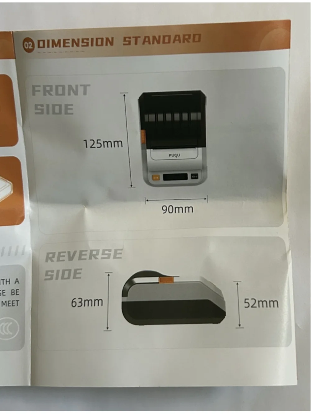 Smart Thermal Label Printer PUQU Model AQ20 Grey Built in Rechargeable Battery